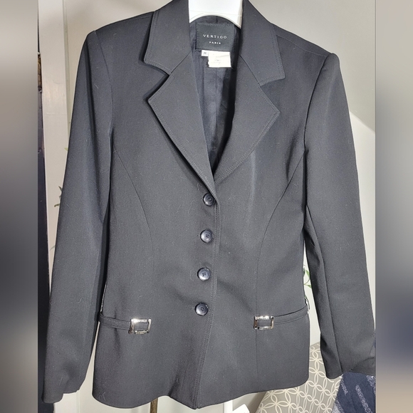 Vertigo Paris Jackets & Blazers - Vertigo Paris Black Button Down Fitted Blazer size M